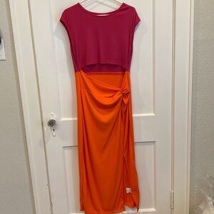 XL summer bright midi dress